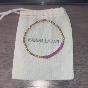 Karen Lazar Pink Gemstone Bracelet